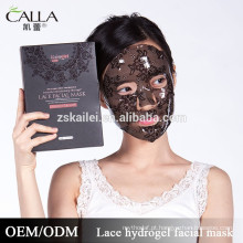 2016 nova máscara facial máscara facial de colágeno de renda de bambu